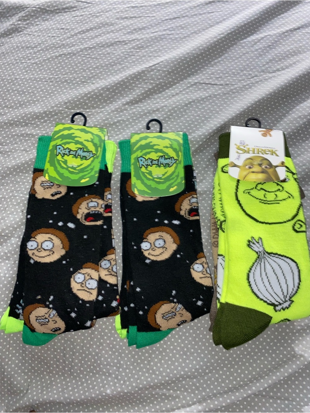 Rick and Morty & Shrek Novelty Crew Socks Pack